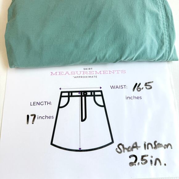 Columbia Womens Cayon Climber Skort Mini  Size L Active Stretch Outdoor Green - Picture 6 of 6